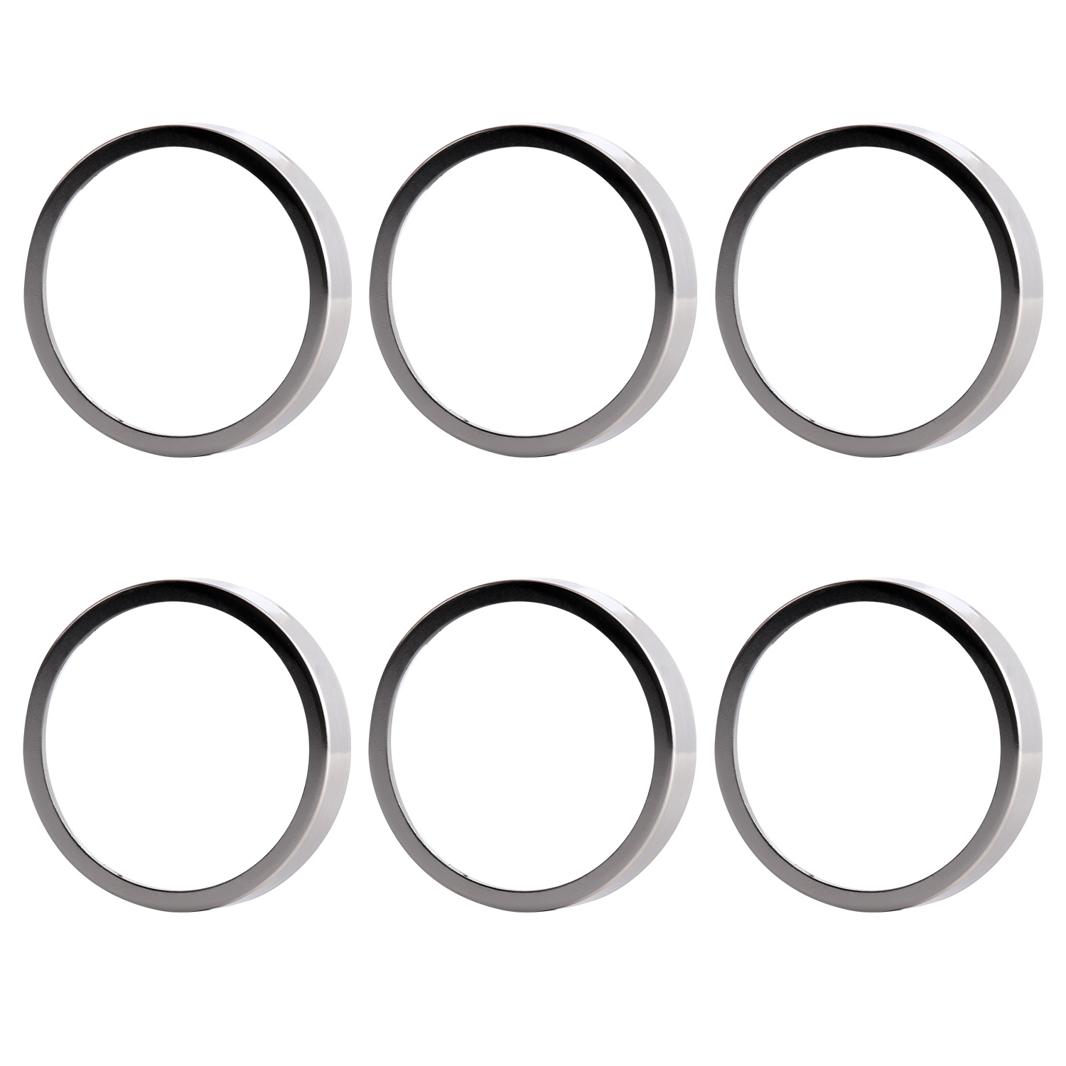 6 Pack GU10/MR16 Bulb Decorative Trim Rings, Heat Insulation Anti-Scald Protective Rings for Track Lighting, Snap-On Spring-Loaded Design (Brushed Nickel) — image 2