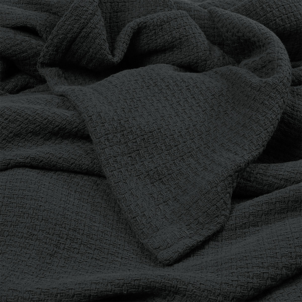 Algodon Sophie Cotton Waffle Blanket Queen 245x240cm Charcoal โ image 4