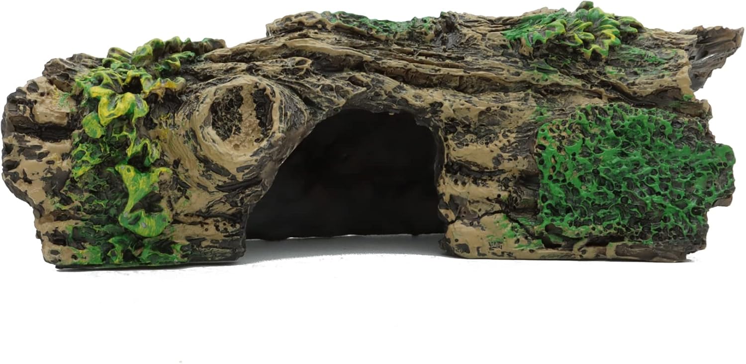 Aquarium Decorations Resin Hollow Tree Trunk Ornament, Bettas House Cave Wood House Decor for Fish Tank (HS-SP207) โ image 3