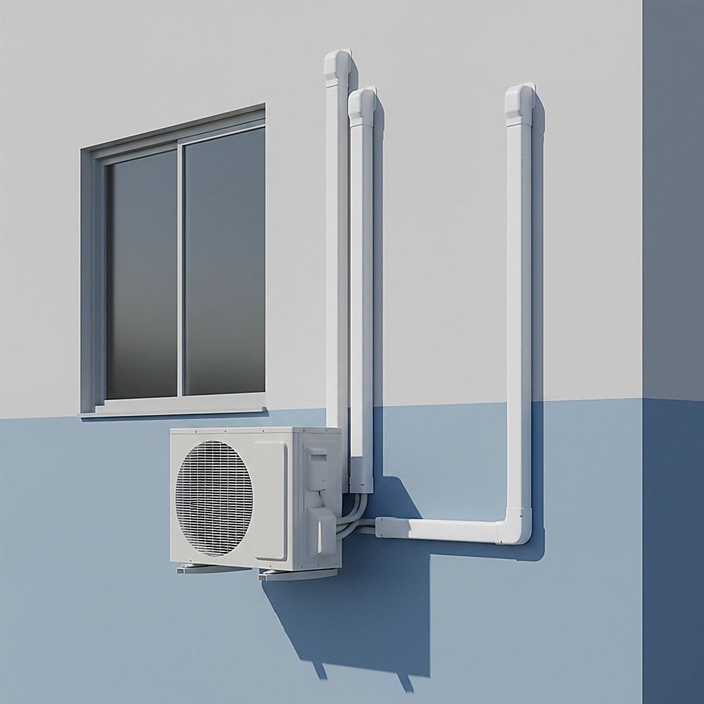 75mm 5.4m Mini Split Line Set Cover Kit PVC for Air Conditioner Installation โ image 3