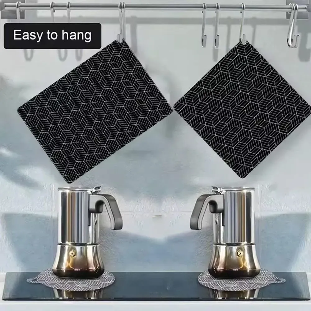 Anti-Slip Silicone Induction Cooktop Mat, 25x25cm, Heat Resistant, Black — image 2