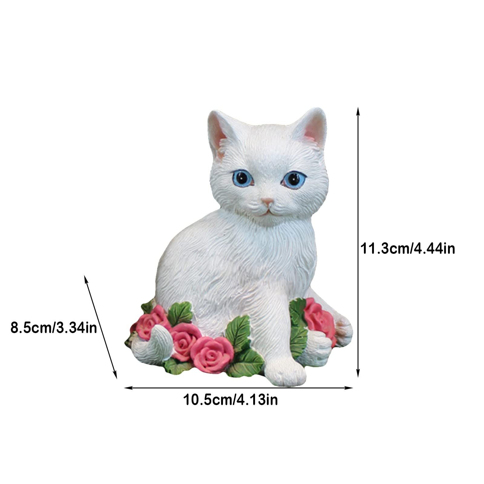 Ornament Exchange Holiday Lover Resin Commemorative Crafts Decorations Cat Rose Ornaments Animal Simulation Home — image 2