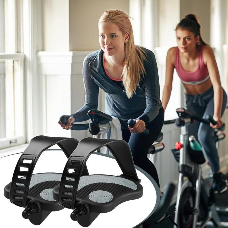 2 Pcs Exercise Bike Pedals Under Desk Bike Pedals, 9 and 16 Stationary Bike Pedals for Exercise Bike Dynamometer Spinning Indoor Pedals — image 3