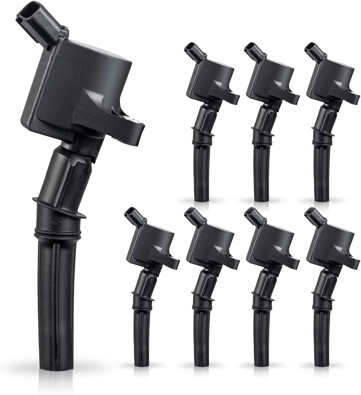 Set of 8 Curved Boot Ignition Coil Pack Compatible with Ford Lincoln Mercury 4.6L 5.4L V8 Replacement for DG508 C1454 C1417 FD503 1L2U12029AA I2LU-12A388-AA