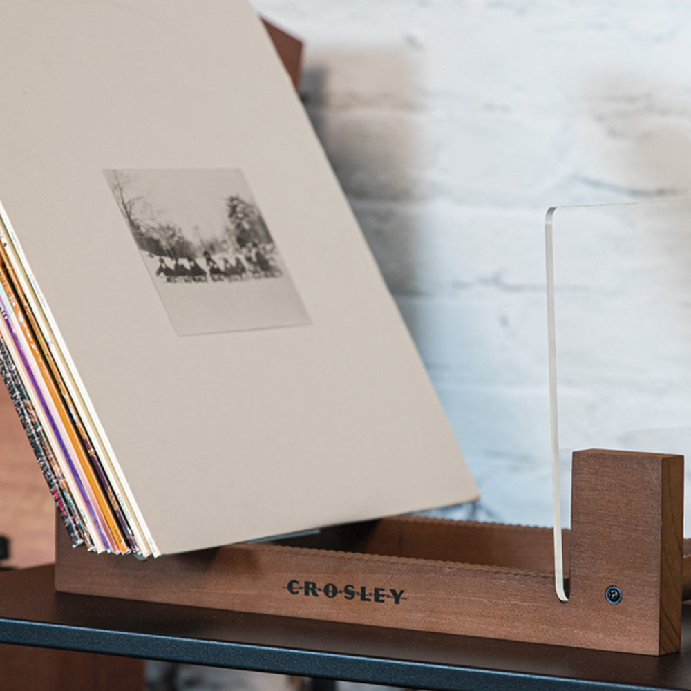 Crosley Voyager Bluetooth Portable Turntable + Bundled Crosley Record Storage Display Stand - Tan — image 5