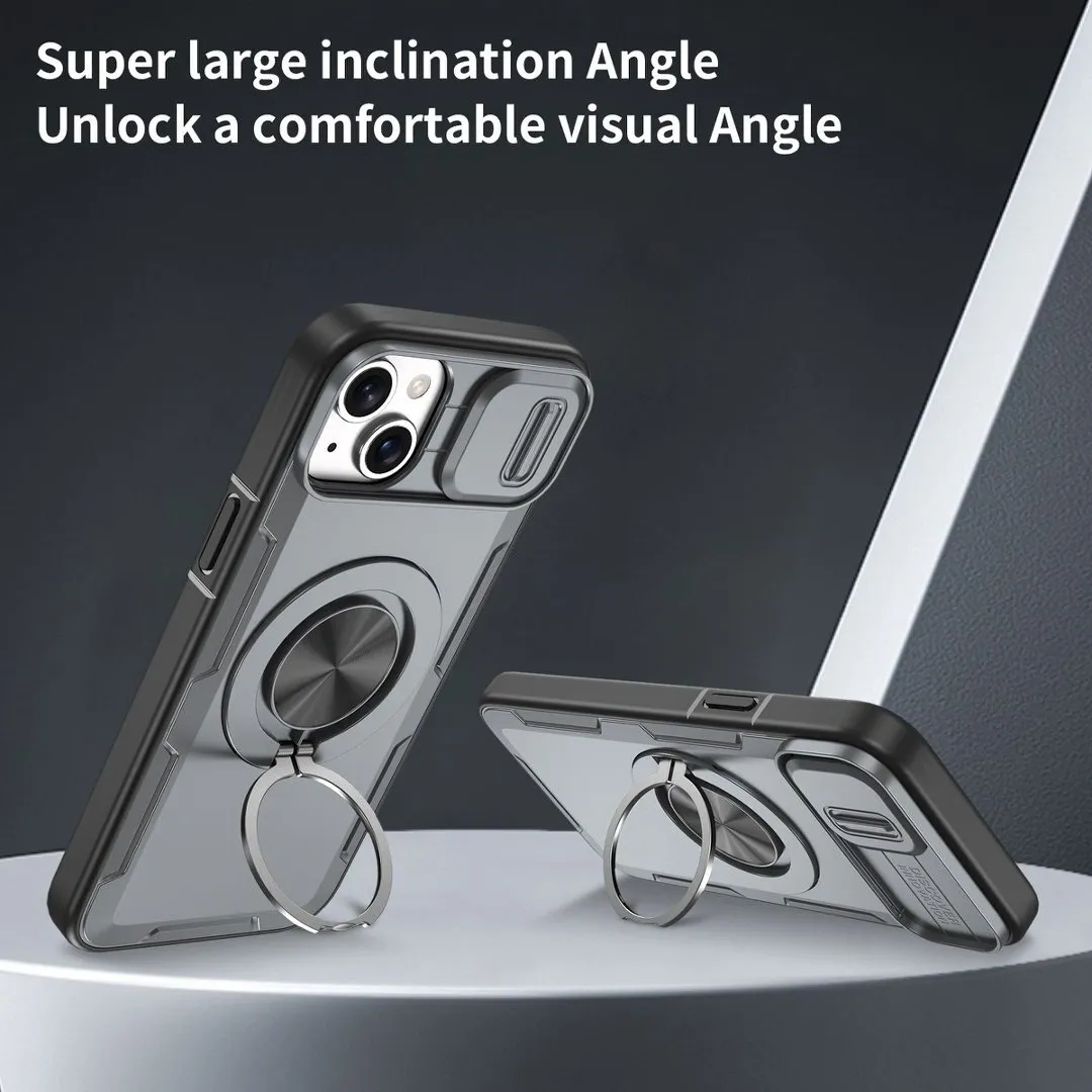 2-in-1 Magnetic Sliding Lens Case, Grey for iPhone 14 Plus โ image 2