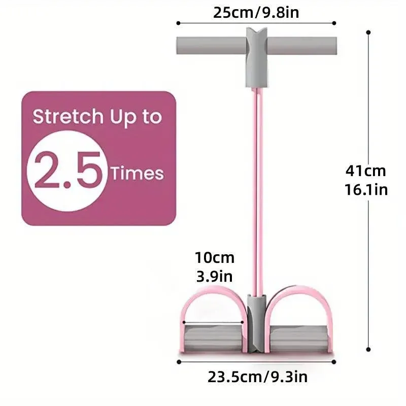 Multifunctional Foot Pedal Resistance Band Home Fitness Pulling Rope Exerciser - Green โ image 3