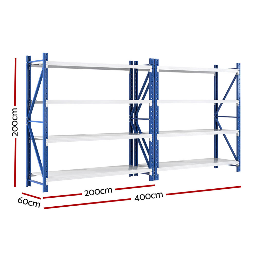 Giantz 4Mx2M Garage Shelving Warehouse Rack Blue — image 2
