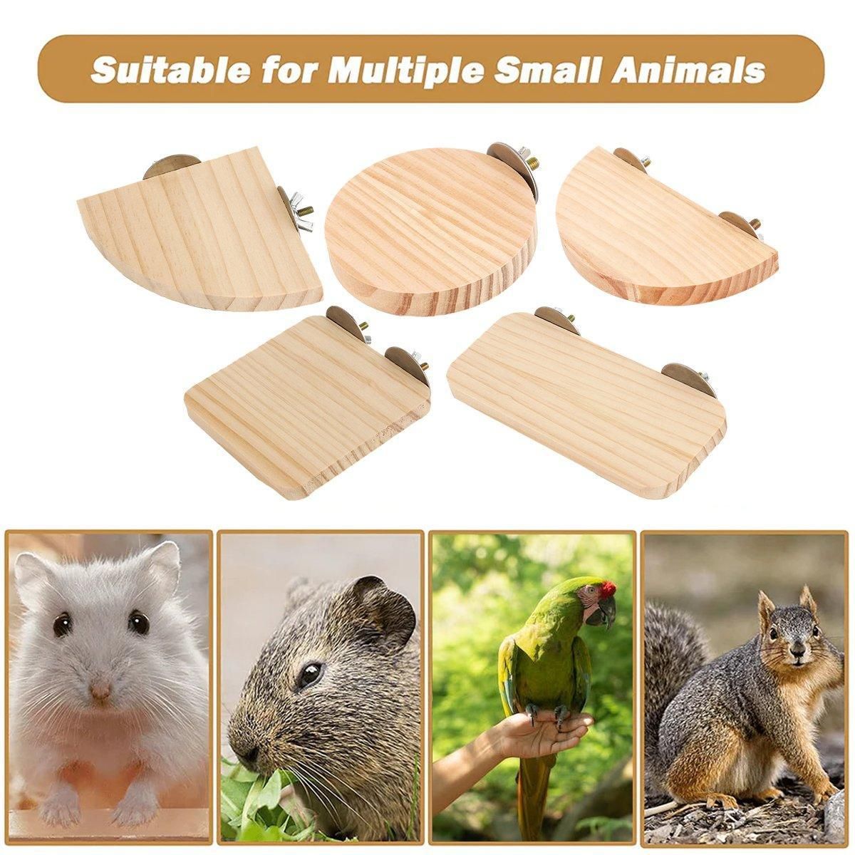 Hamster Parrot Play Stand Jump Platform Squirrel Cage Accessories Gear Pet Toy - A2109 (9.5*9.5*1.5cm) โ image 6