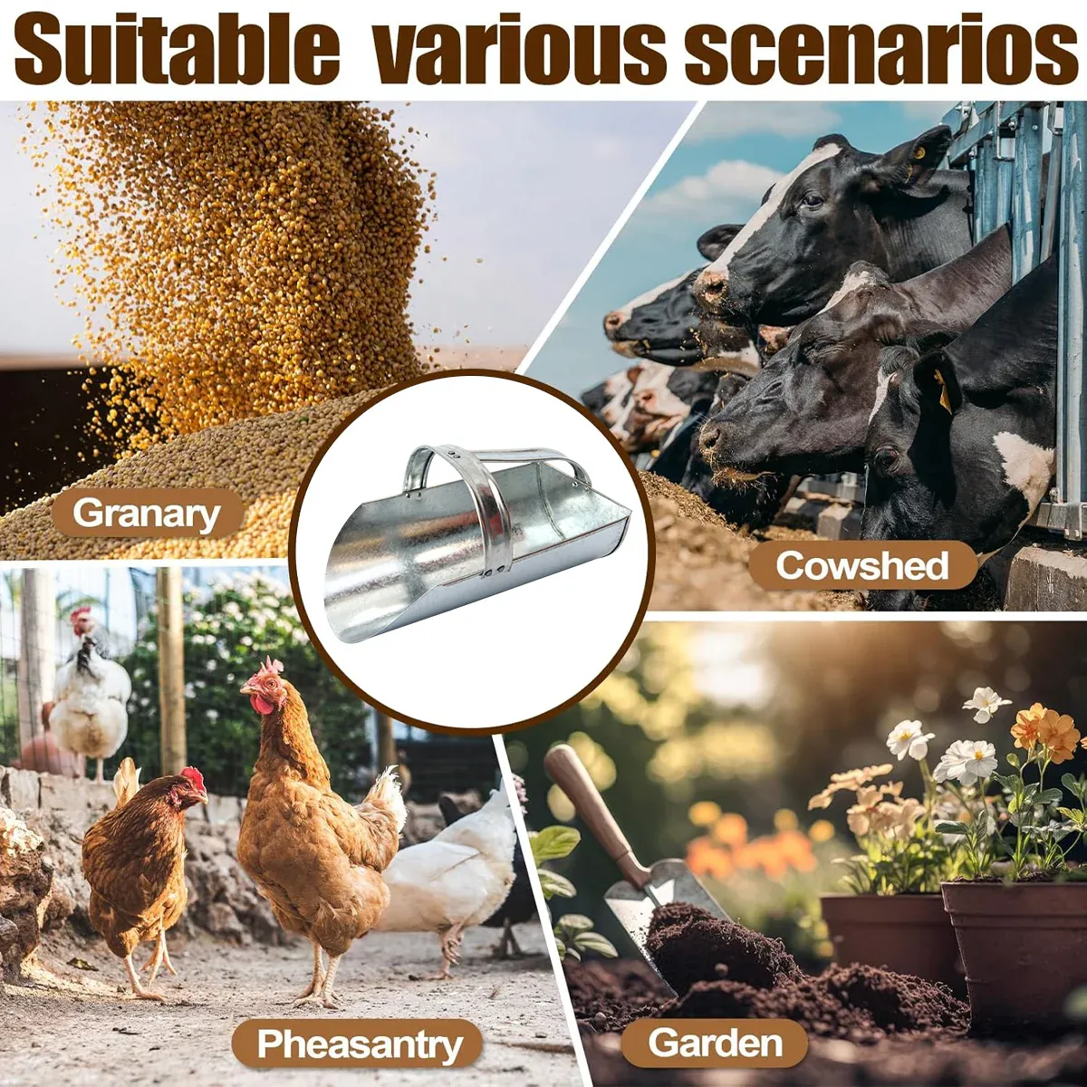 Multi Functional Iron Shovel Feed Grain Spoon Shovel Farm Tool for Agriculture โ image 5
