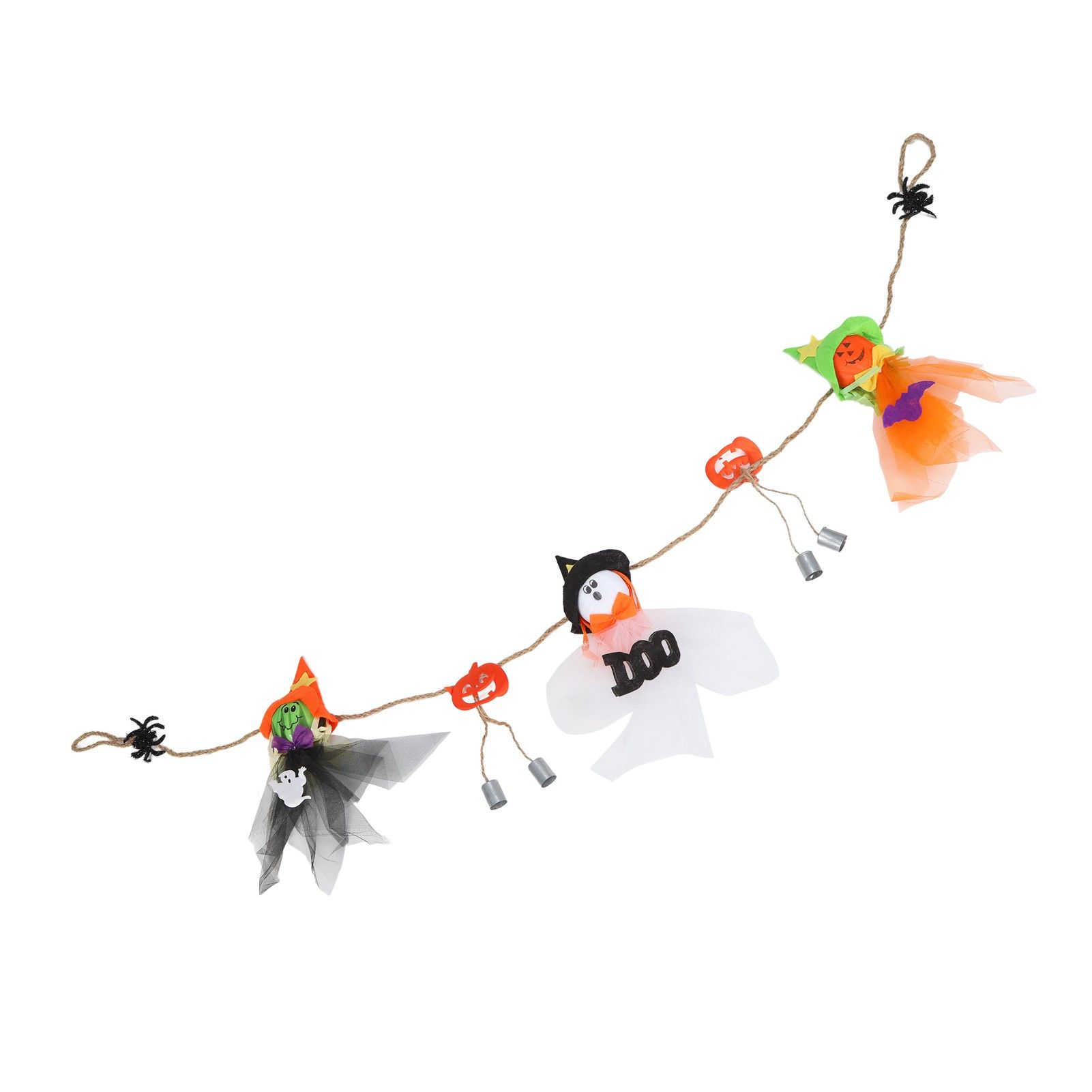 Pumpkin Witch Design Hanging Doll Halloween Pendant Ornament for Costume Party Bar DecorWith Jingle Bell — image 5