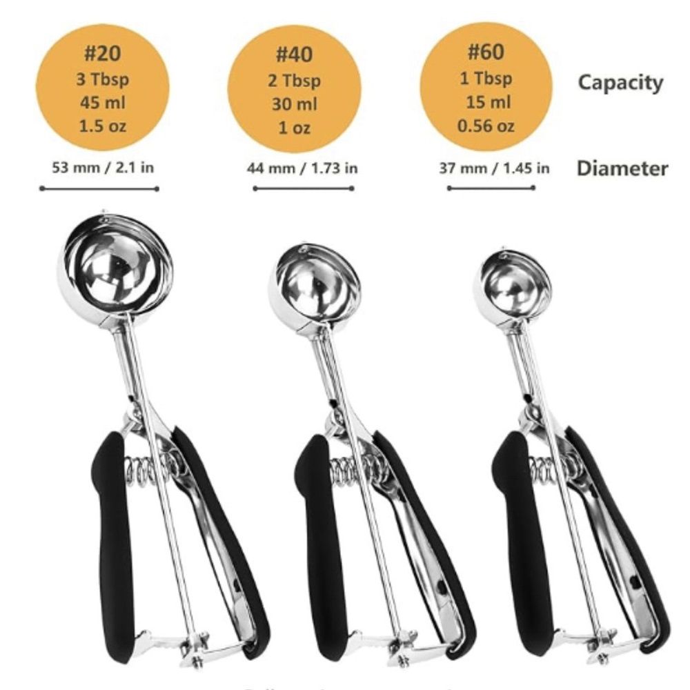 Cookie Scoops for Baking Set of 3 — image 3