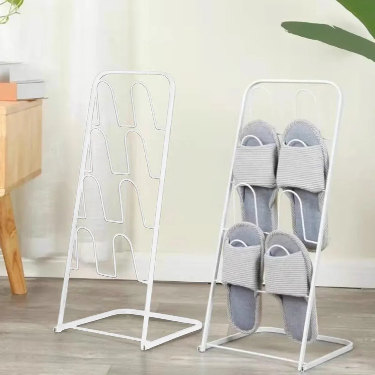 Metal Floor Standing Slipper Rack for Entryway Hallway Bathroom — image 4