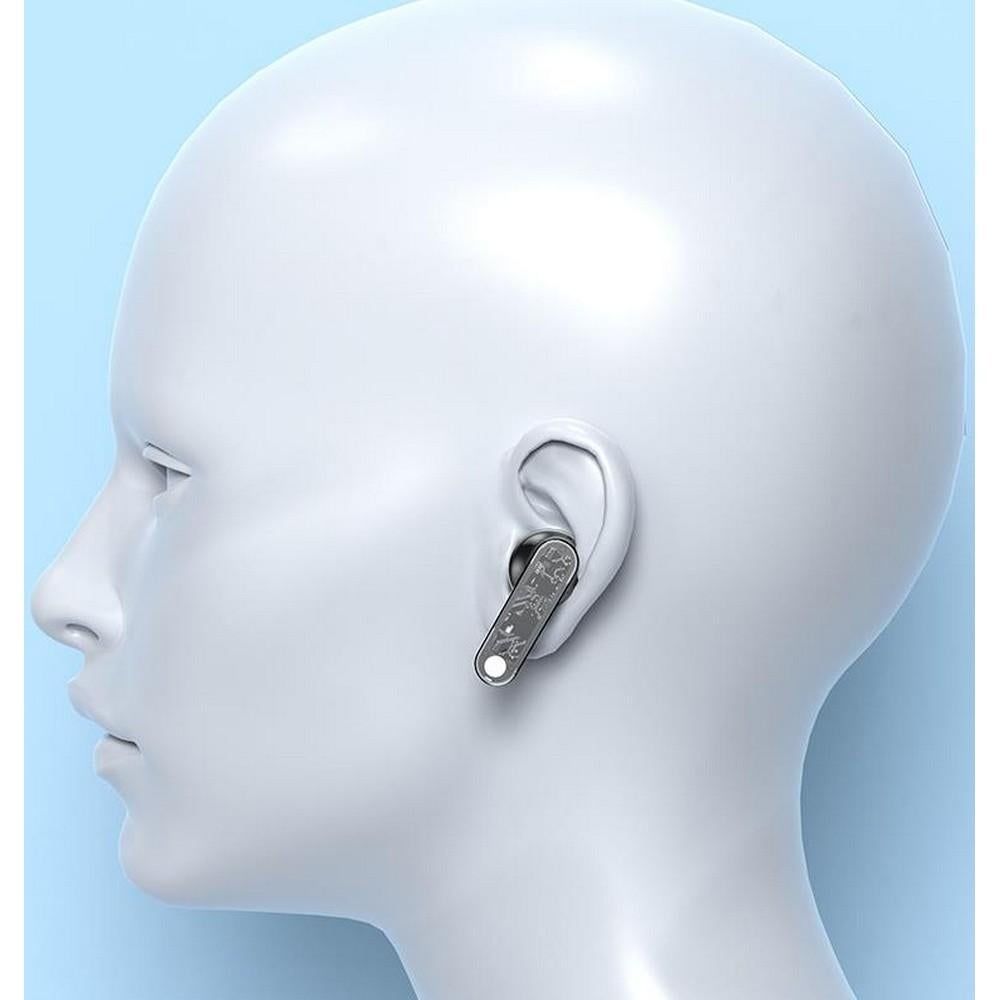 TWS Wireless Earphones 5.3 Bluetooth Headset with Mic HD Sound Auriculares Transparent Cute Half in Ear Headphones -Black โ image 4