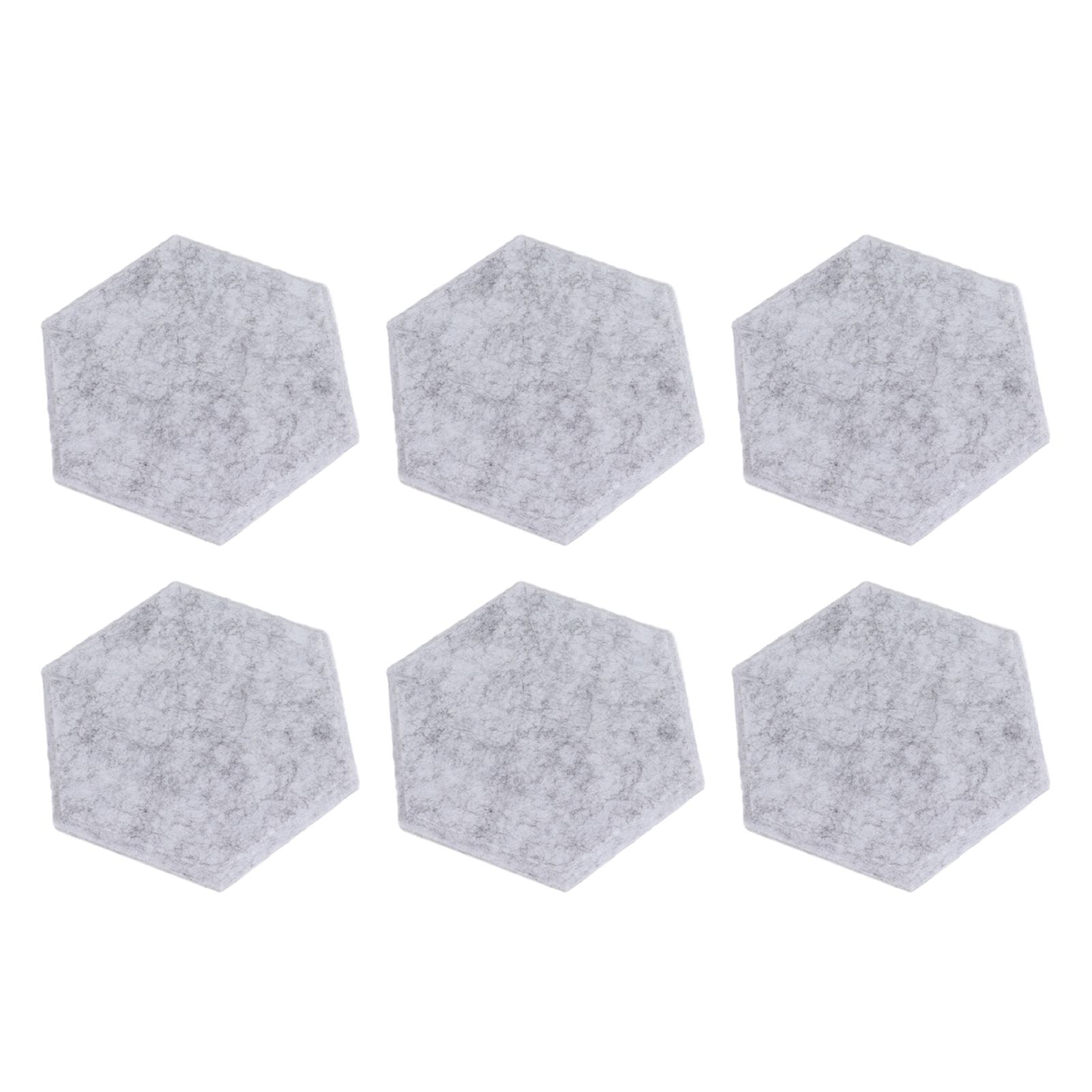 12PCS Hexagon Acoustic Panels High Density Sound Absorbing Panels Sound Proof Beveled Edge Wall Panels 14x12x7cm Light Gray โ image 4