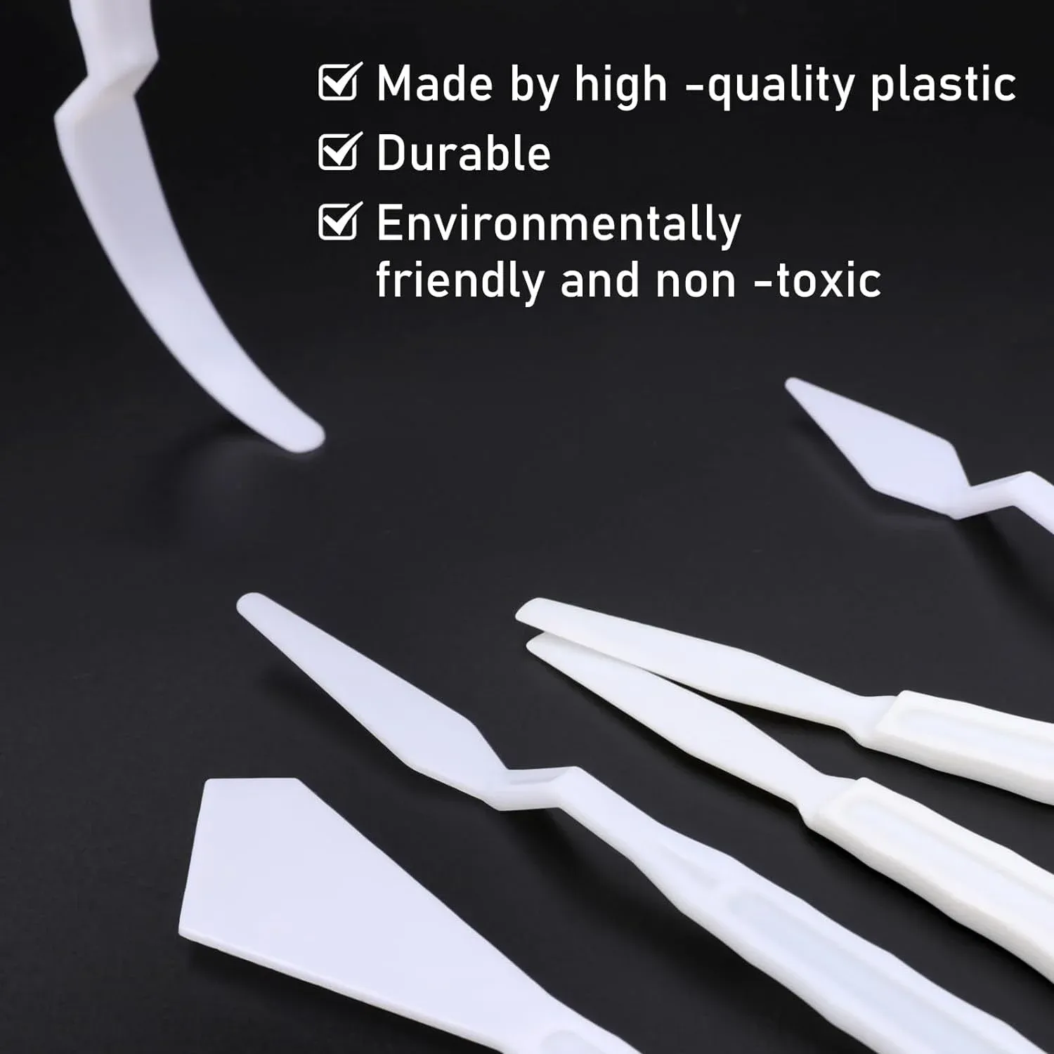 30 Pcs Plastic Palette Knives Set, Flexible Painting Spatulas for Acrylic Oil Mixing, White โ image 4