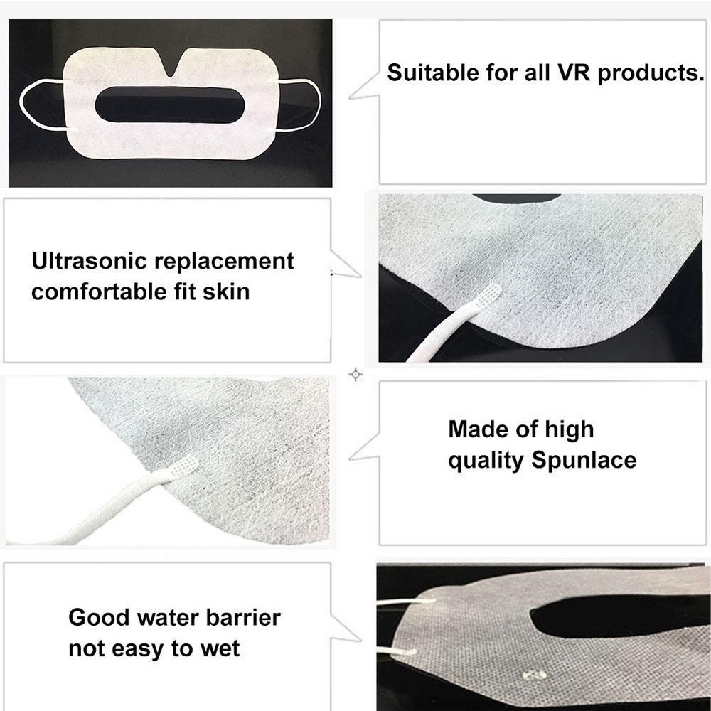 VR Mask Disposable Eye Cover Mask, Prevent Eye Infections ( Black 100pcs+white 100pcs) Personal hygiene are protected — image 2