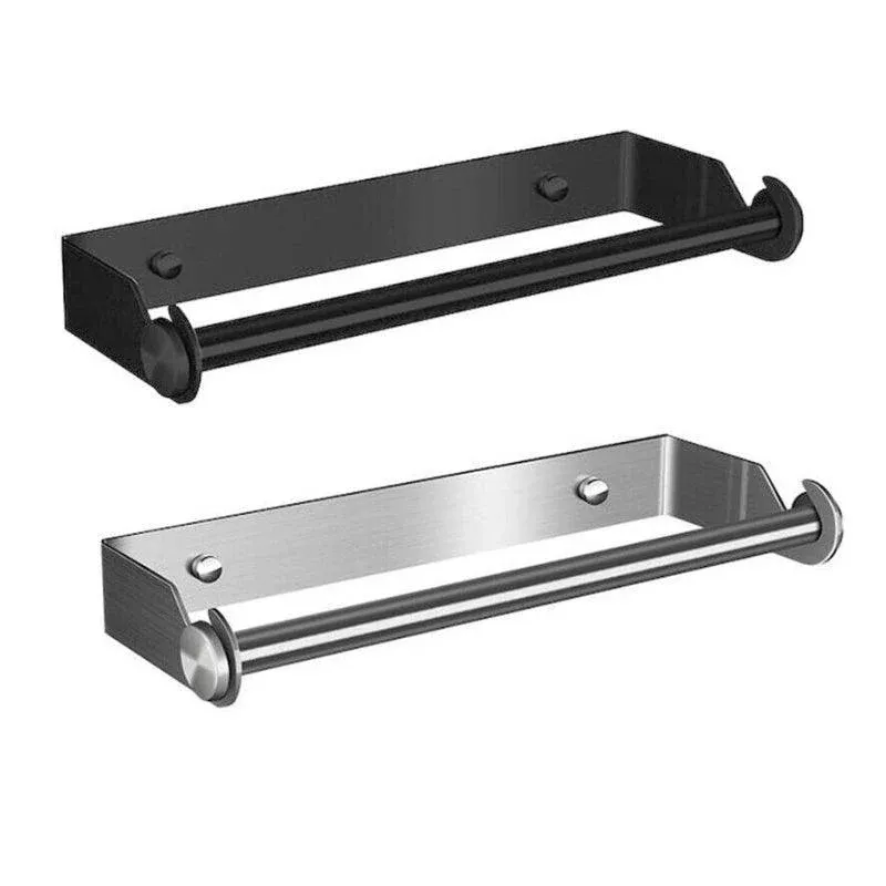 Paper Towel Holder Under Cabinet Wall Mount Stainless Steel Rack Kitchen - Silver โ image 3