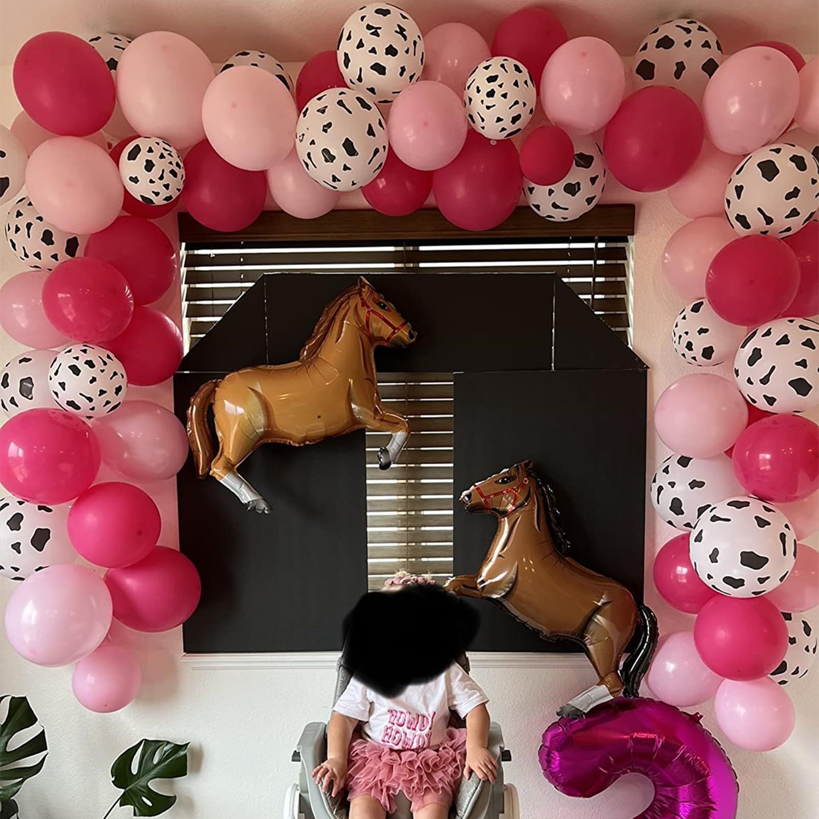 50pcs Rose Red Pink Cow Balloons Cow Print Balloons Metallic Silver Balloon Hot Pink Light Pink Latex Balloons — image 3