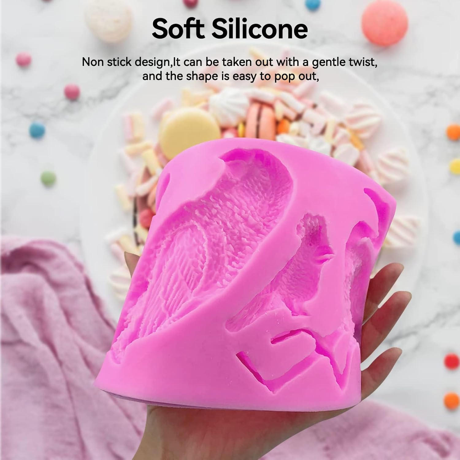 Fondant Molds, Silicone Flamingo Birds Mold 3D Bird Mould for Cupcake Cake Chocolate Decoration โ image 6