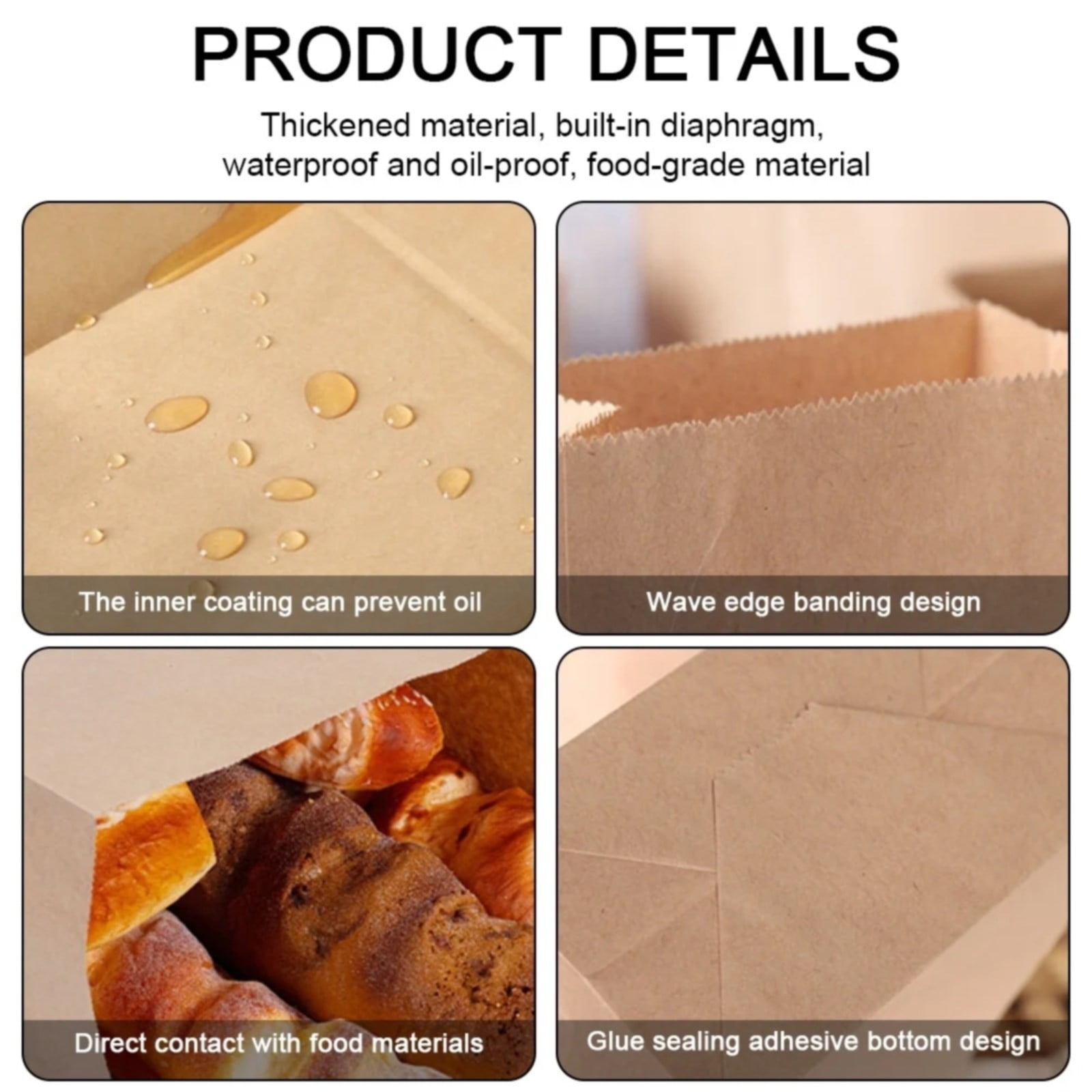 50 Pack Brown Paper Lunch Bags, Extra Small Kraft Bags for Lunch Weddings Parties and Grocery Storage, Khaki, 3.54 x 2.16 x 7.08 inches โ image 6