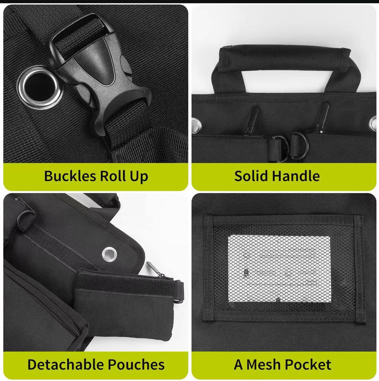 Car Tool Roll-Up Bag, Portable Electrician & Woodworking Tool Organizer, Multi-Pocket Storage β image 4