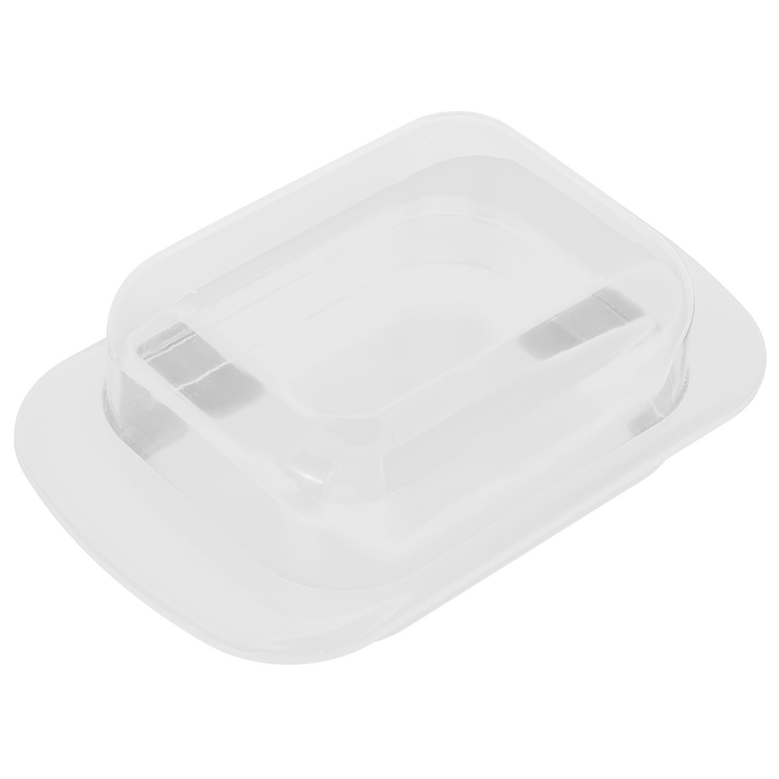Wide Rectangular Butter Container with Lid Knife Portable Small Cheese Dish Holder Tray for Home KitchenWhite — image 6