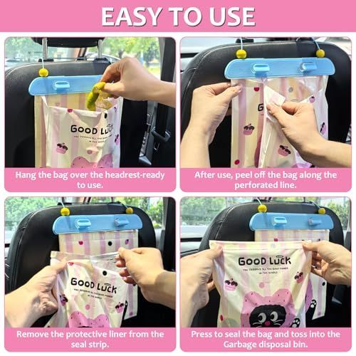 20Pcs Disposable Car Trash Bag, Car Garbage Bag Hanging Vehicle Trash Can Auto Rubbish Pouch Dustbin Bags Garbage Container Car Accessories, Leakproof — image 5