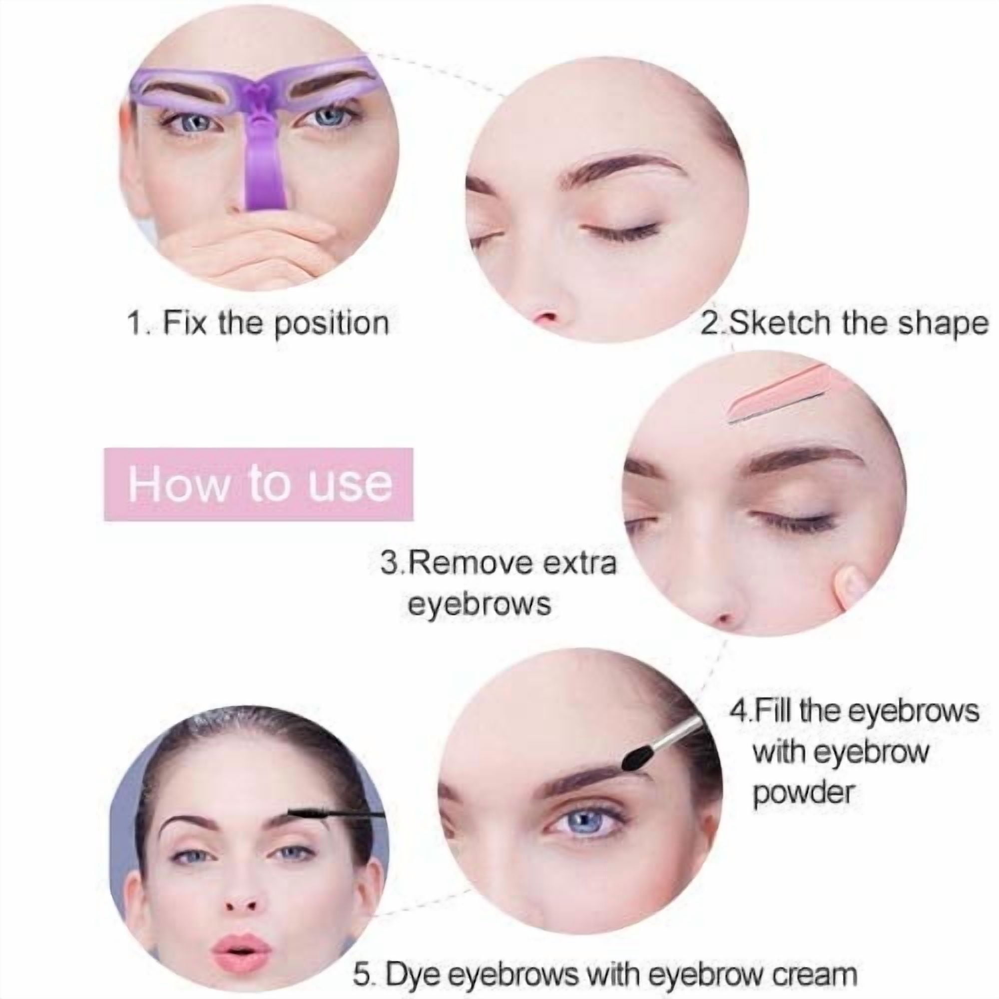 Eyebrow Stencils, Eyebrow Template, 8 Styles Reusable Eyebrow Stencil โ image 3