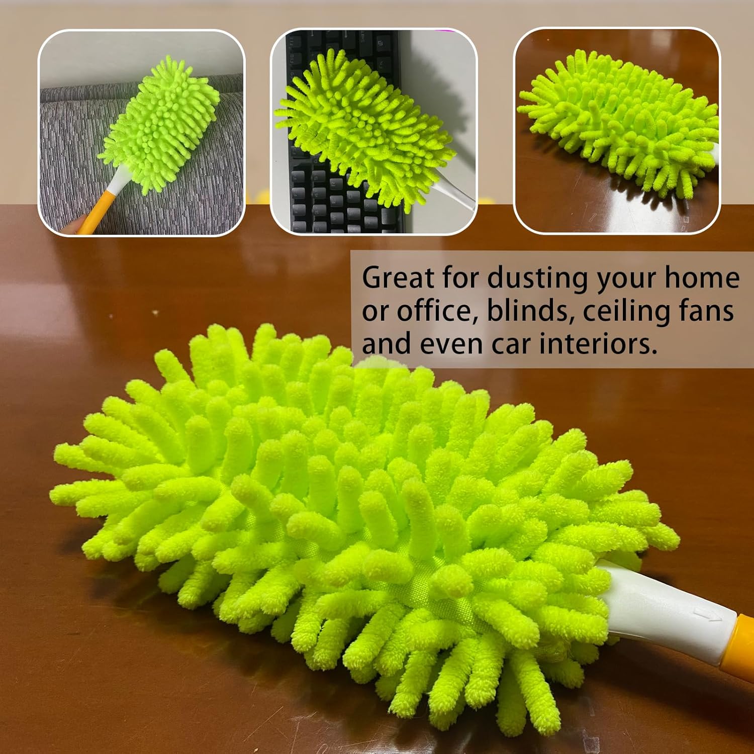 Reusable Duster Refill Compatible with Swiffer Hand Duster - Microfiber Ceiling Fan Duster for Swiffer Dusters Extended Handle - 360 Heavy Duty Dusters โ image 6