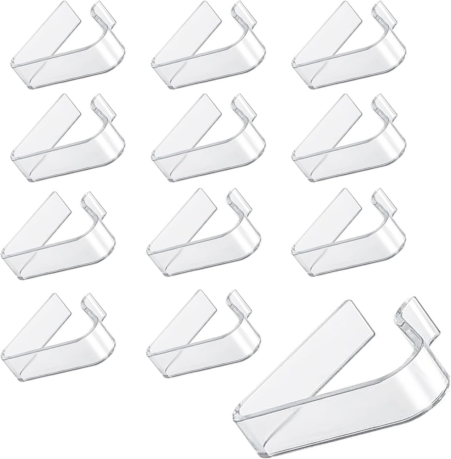 Picnic Table Cloth Clips Outdoor, 12 Pcs Plastic Tablecloth Clips Clear Table Cloth Holder Cover Clip for Tablecloth Indoor Home