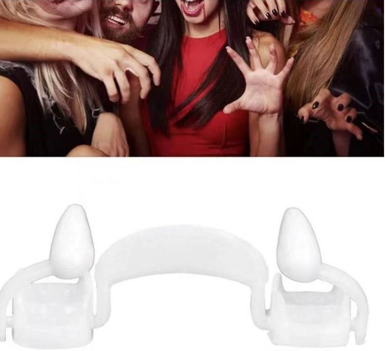 Up and down telescopic braces, vampires, fangs, spoofs, teeth, parties, dances, dress ups, cosplay props, Halloween costumes