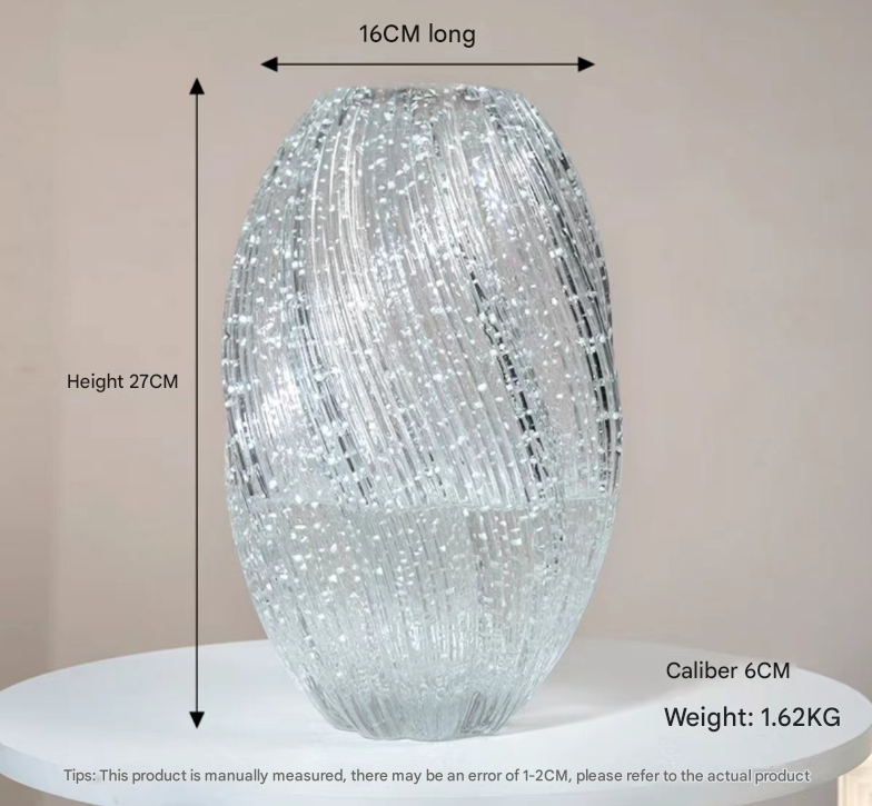 Maltose Vase Luminous INS-Style Glass Vase Modern Minimalist Hydroponic Flower Holder Creative Desktop Decorative Floral Arrangement — image 2