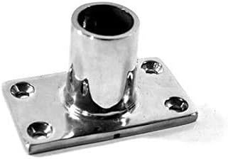 Stainless Steel Boat Rectangular Base Handrail Fittings 90 Degree 1" — image 2