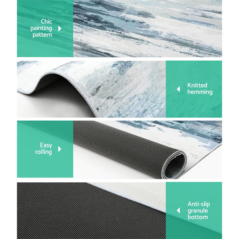 Artiss Rug 200x290cm Area Rug Washable Mat Large Carpet Soft Short Pile Poca โ image 3