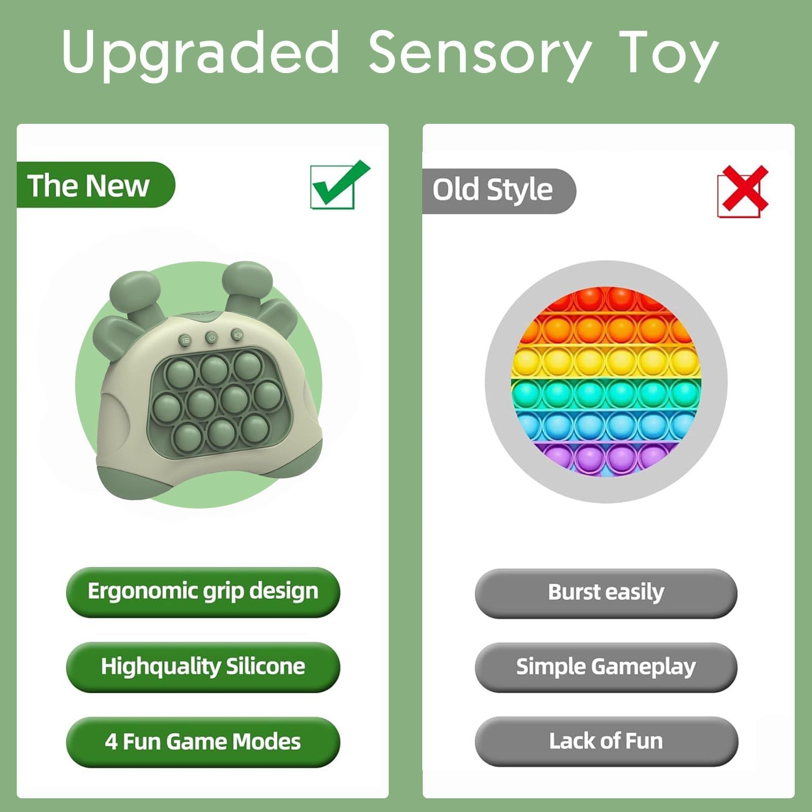Fast Push Game Toys Pop Game Handheld Bubble Game Light-up Pop Toy for Boys, Girls and Adults Birthday Gift โ image 2