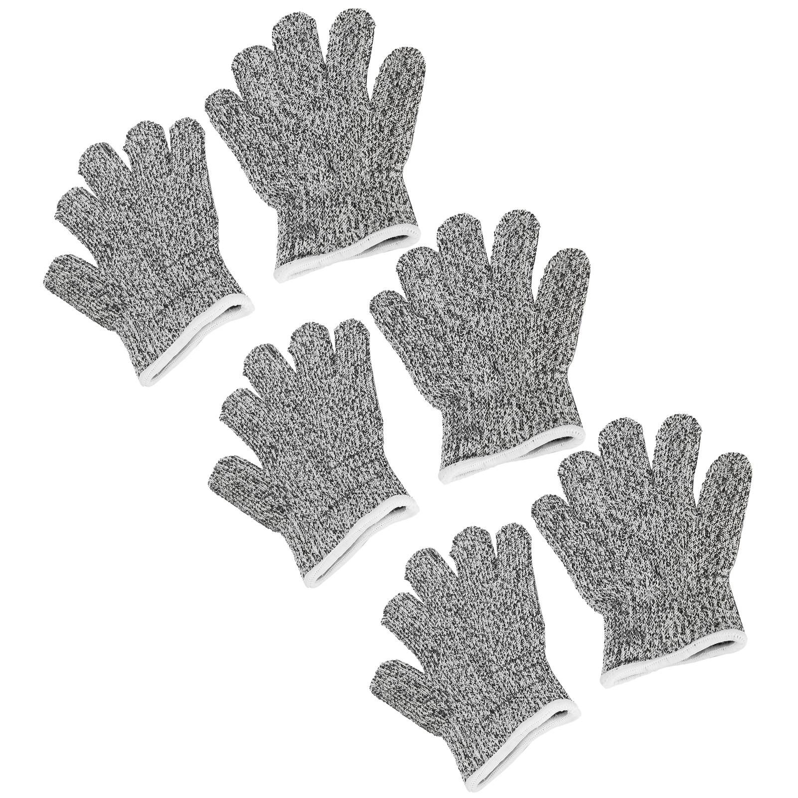 3 Pairs Kids Cutting Resistant Gloves Children Work Safety Protection Gloves for Gardening — image 3
