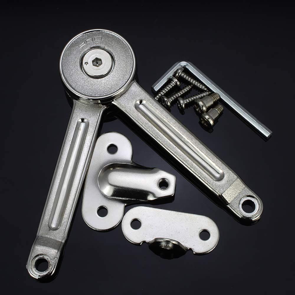 2 Packs [Upgraded] Cabinet Furniture Door Lift Stay Support Hinge Damper - Opening Angle 75°/90°/110° - Come with Hex Key — image 2