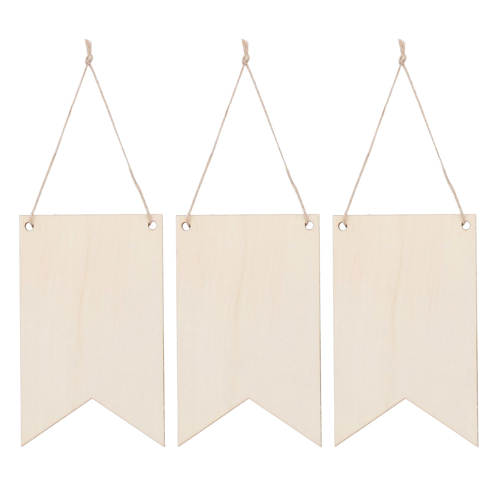48Pcs Unfinished Hanging Wood Sign Poplar Plywood Blank Wooden Plaque with Ropes for Pyrography Painting Writing โ image 5