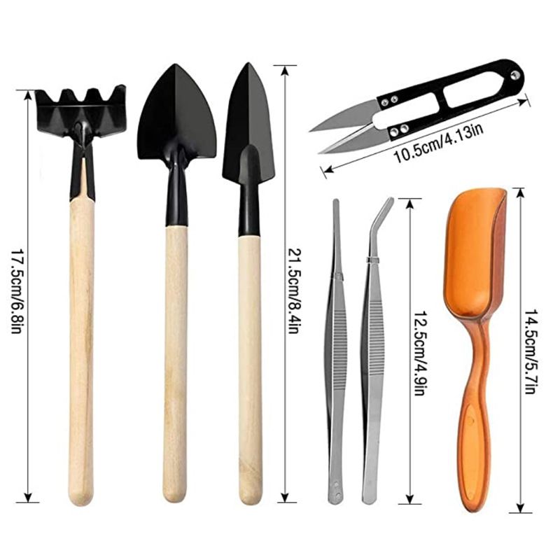 Mini Garden Tool Set, 12pcs Portable Gardening Hand Tools Set, Multiple Miniature Succulent Tools Set Easy to Carry for Seedlings — image 2