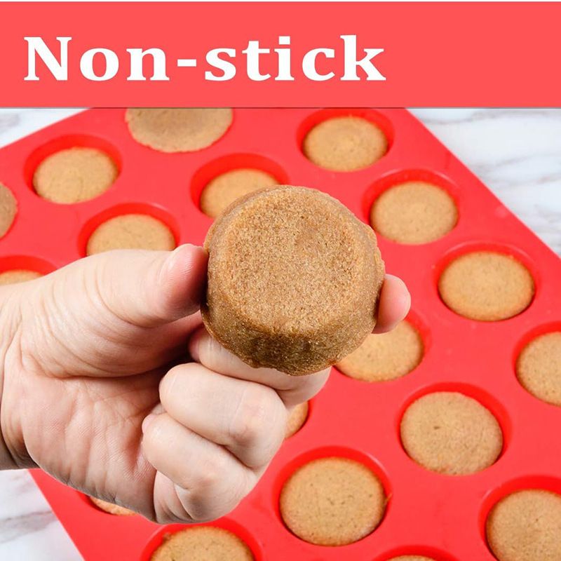 Silicone Mini Muffin Pan 24 Cups Mini Cupcake Pans, BPA Free Mini Muffin Tin for Baking Nonstick 1pcs โ image 4