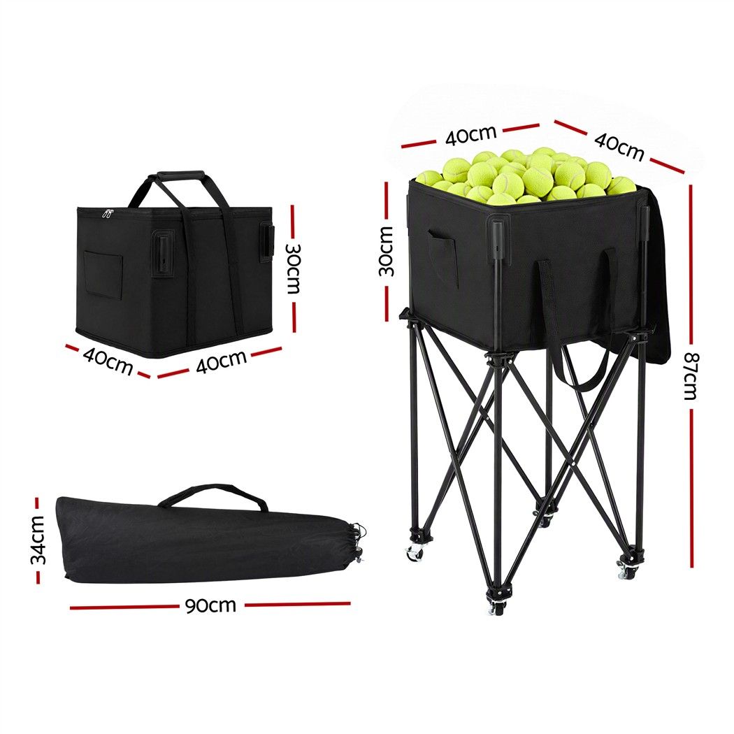 Everfit Foldable Tennis Hopper Stand with Wheels Holds Up to 150 Balls โ image 2