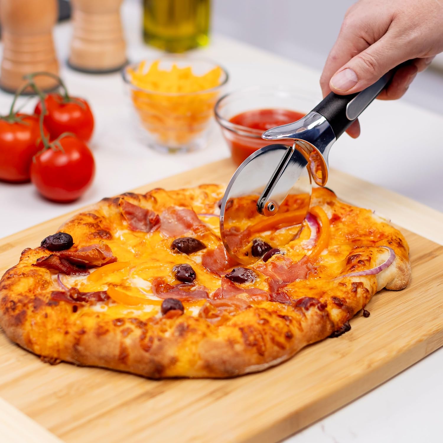 Premium Stainless Steel Pizza Cutter Wheel Pizza Slicer, 3.5-inch Pizza Cutter Wheel โ image 4