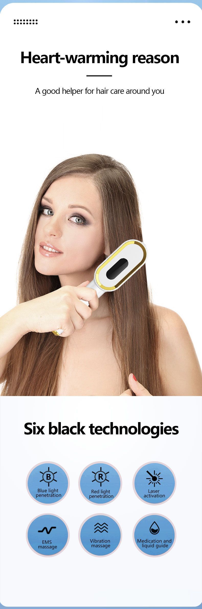 Electric Massage Comb Scalp Massager Relaxation Tool Self-Care Hair — image 6