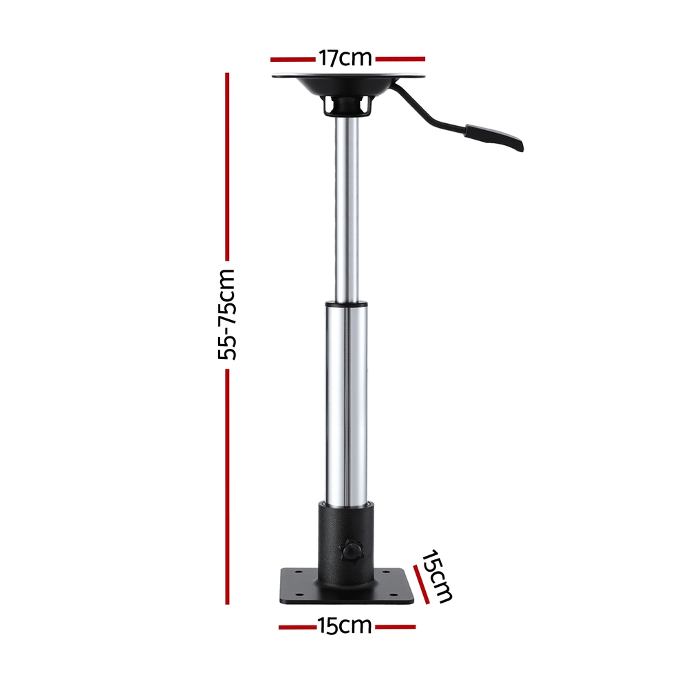 Seamanship Boat Seat Pedestal 55 - 75cm Adjustable Gas Lift 360 Degrees Swivel — image 2