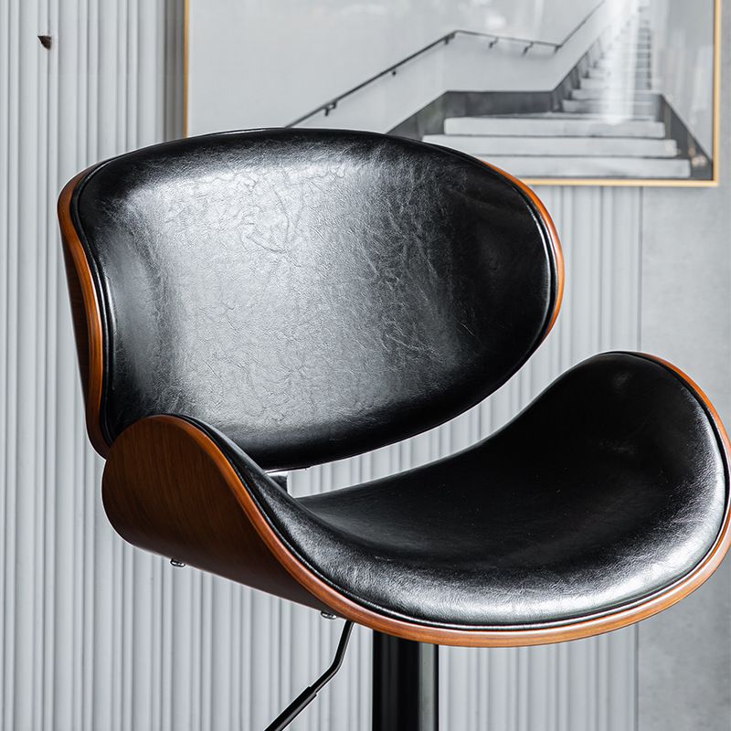 SERENITà European Black Modern Bar Stools Swivel Bar Stool Chair Counter Height Barstool with 360 Degree Swivel Seat — image 4