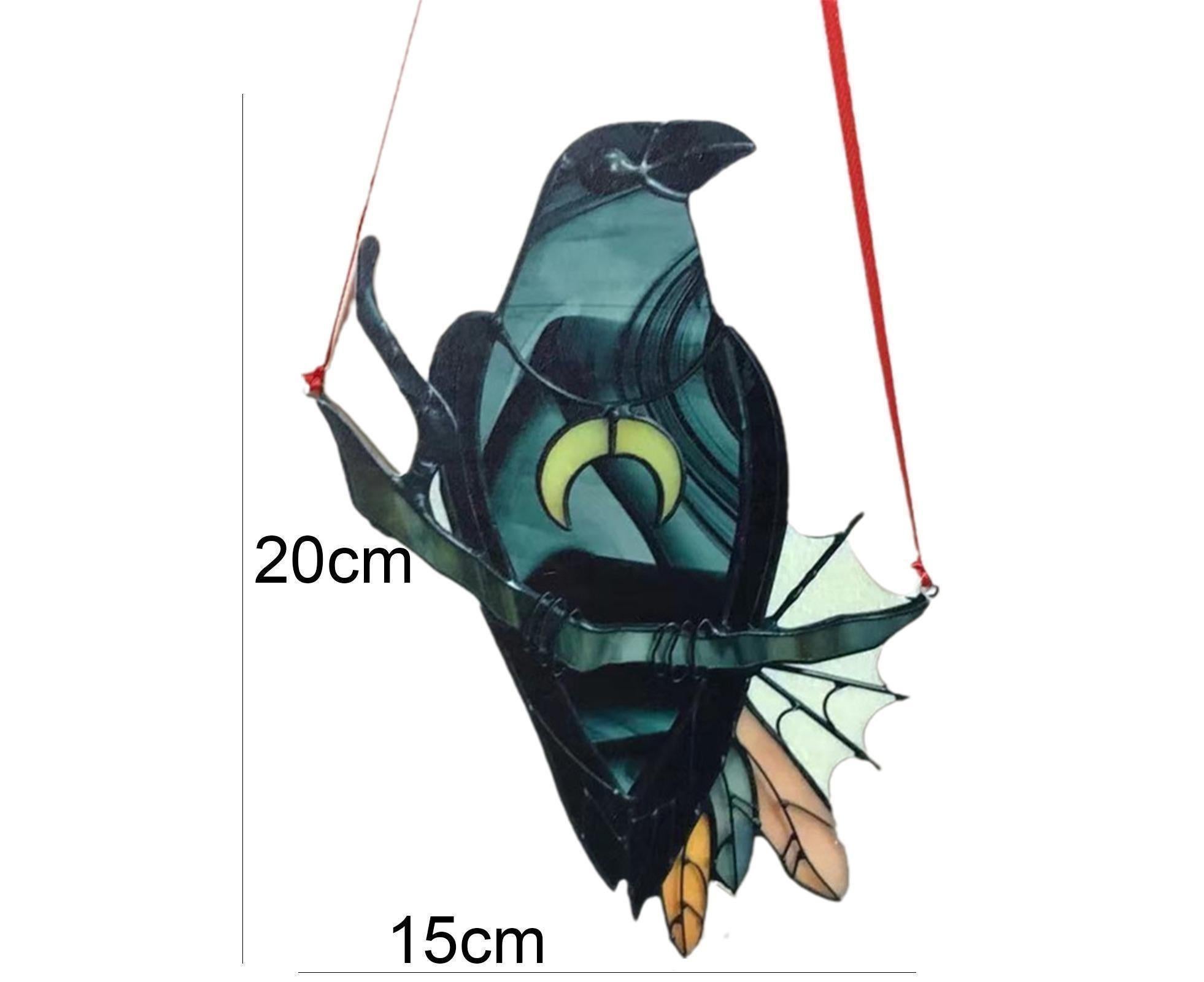Pendant Crow Pattern Landscaping Ornaments Acrylic Door Wall Hanging Ornaments for Home-Black — image 6