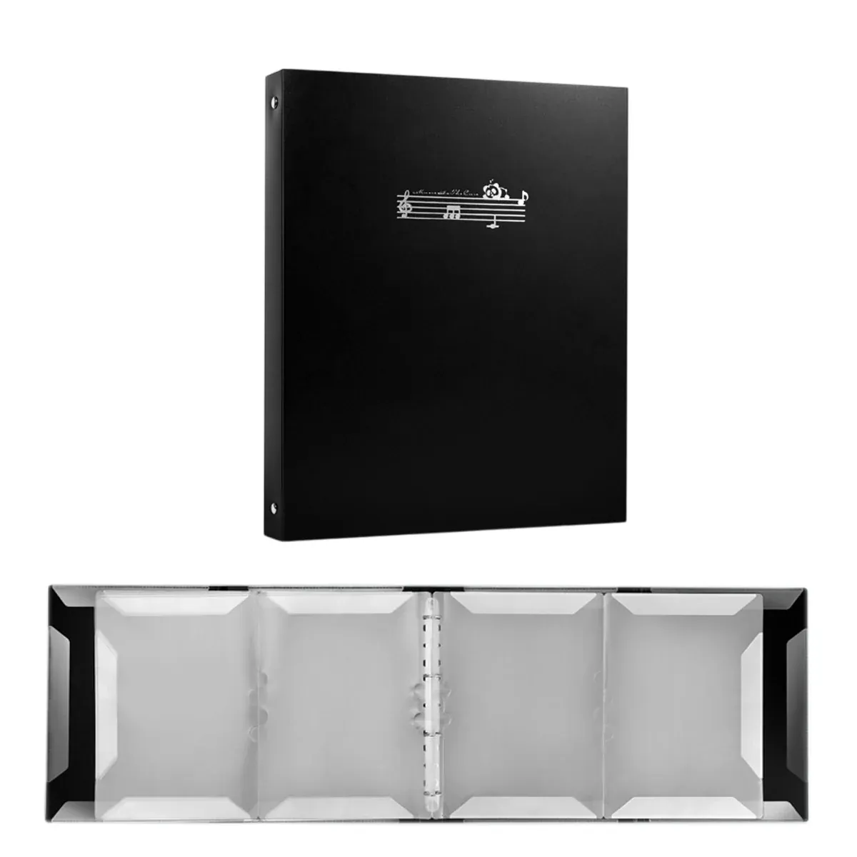 A4 Piano 4 Page Music Sheet Folder Binder Replaceable Inner Core Durable Use — image 2