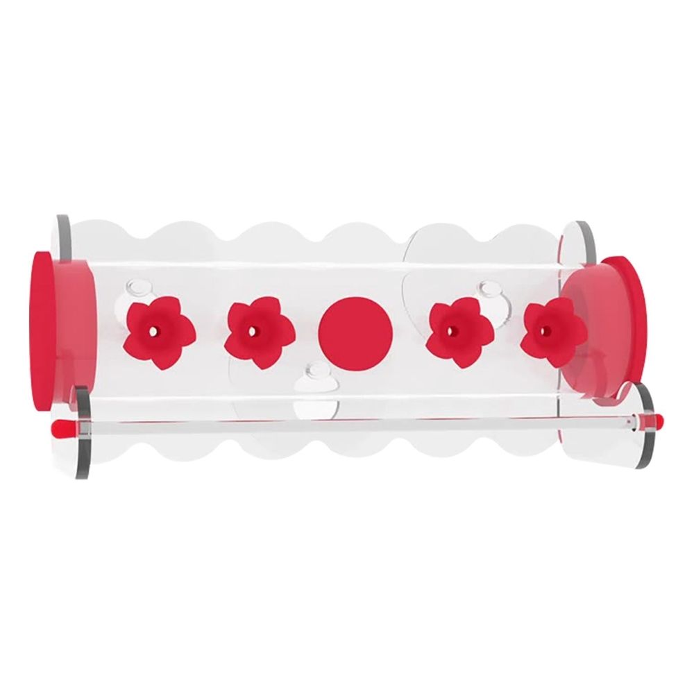 Window Suction Feeder for Hummingbirds - Durable Transparent Bird Feeder for Outdoor Use, Elegant Design, Handcrafted Quality, Easy to Install and Maintain,Red