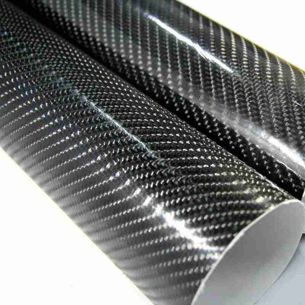 7D Carbon Fiber Glossy Vinyl Car Wrap Sticker, 12" x 60", Automotive Decals & Stickers